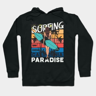 Surfing Paradise California Hoodie